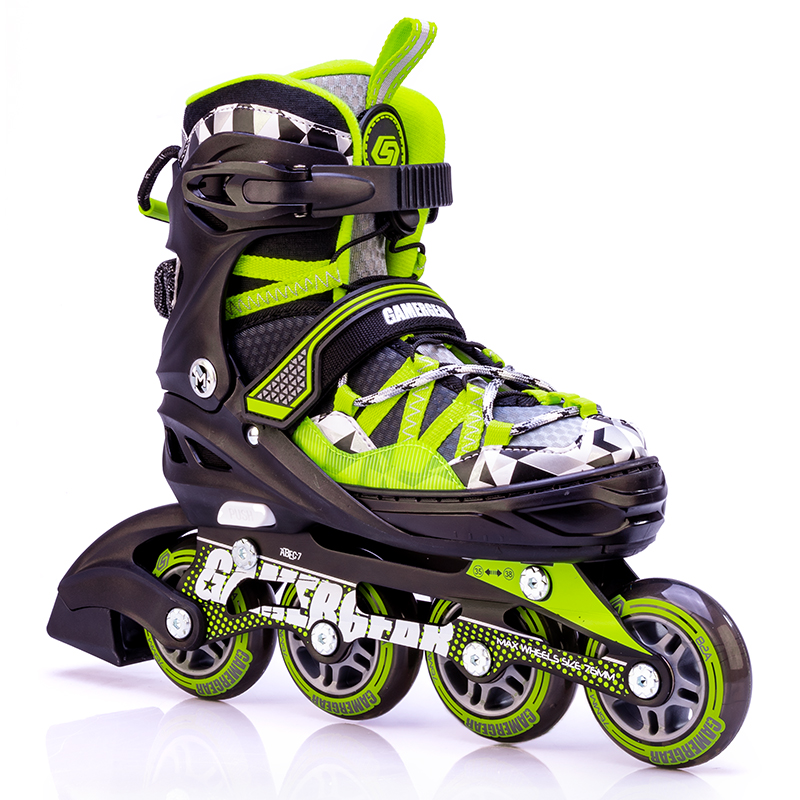 KIDS GRADIENT PRINTING RUBBER TAG 4 WHEEL ADJUSTABLE INLINE SKATE(SS-216A-3)