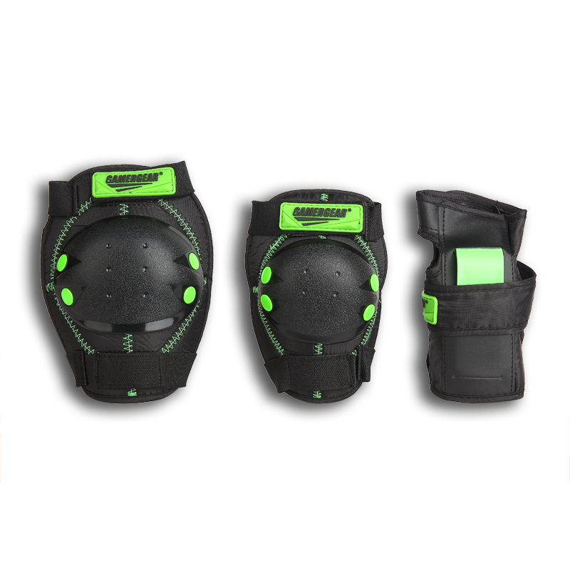 BOYS BLACK INLINE SKATE PROTECTION PADS SETS