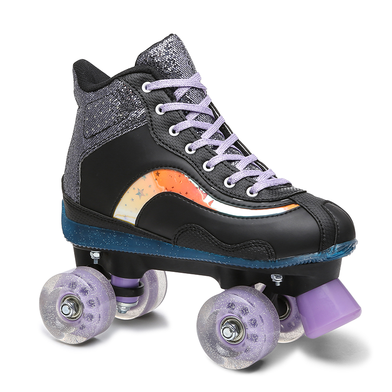 PRIVATE MOULD DISCO LEATHER WOMEN QUAD ROLLER SKATE