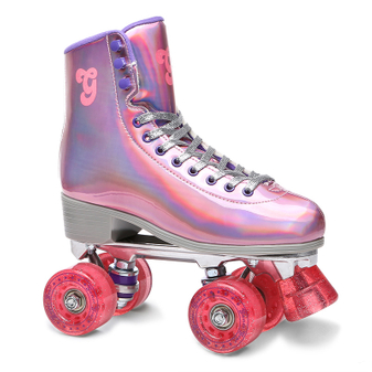 LASER DISCO PARTY LADY INDOOR QUAD ROLLER SKATE